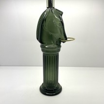 Vintage Avon Pony Post Decanter Green Glass Horse 10&quot; Tall, 8 Fl Oz, Empty - £3.93 GBP