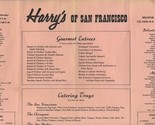 Harry&#39;s of San Francisco  Placemat Delicatessen 1970&#39;s Bellevue Washington - $14.89