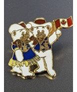 Hidy &amp; Howdy - Bear Mascots 1988 Calgary Olympics - Canada  Vintage Enam... - $13.68 CAD