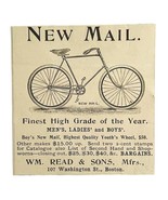 New Mail Bicycle 1894 Advertisement Victorian Bike W.M. Read And Sons AD... - $28.04 CAD