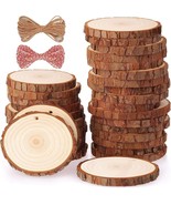 Wood Slice Ornament Blanks Pre-Drilled Holes Flat Circle Twine 30pcs 2.5... - $583.13 MXN