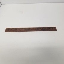 Vintage Wooden Landscape Scene Carved Wood 12&quot; Ruler, Carpentry, Desk Decor - £15.78 GBP