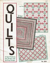 Vintage Quilting Pattern Booklet 14 Quilt Patterns Plus Borders &amp; Designs #3614 - £9.77 GBP