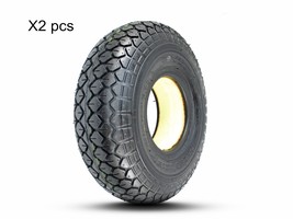MSP X2pcs Solid Black Foam-filled Tires 4.00-5 330X100 13"X4" Mobility Scooters 