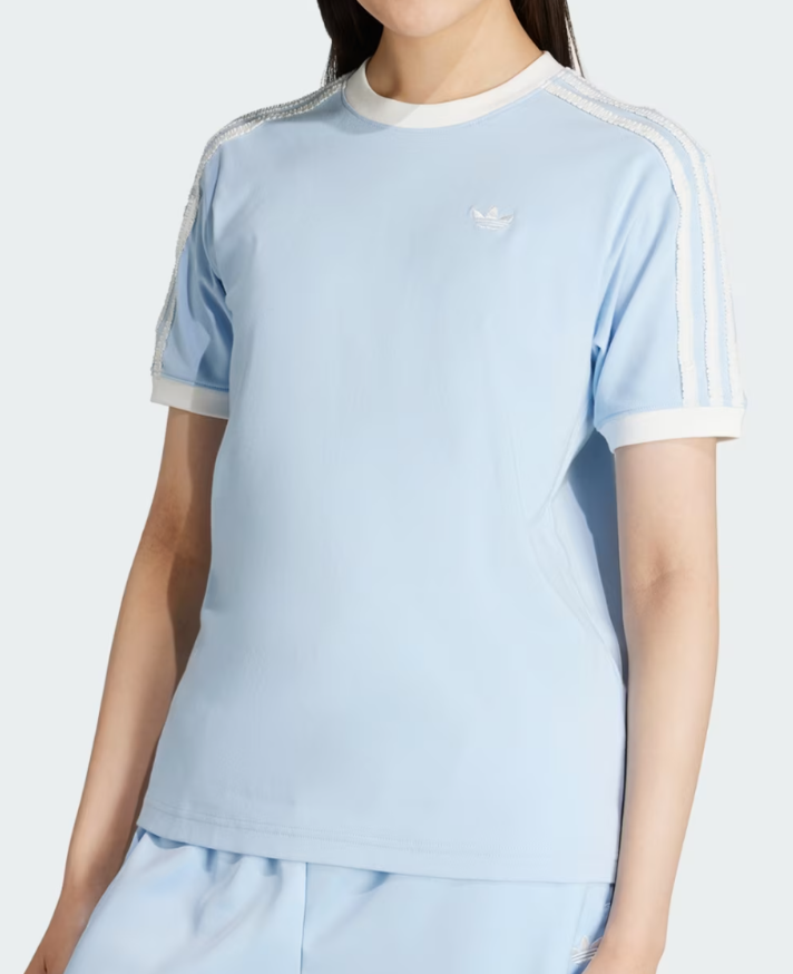adidas Originals Ruffle 3S Tee Women&#39;s Casual Lifestyle T-Shirts AsiaFit... - $63.81