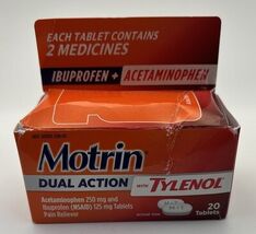 Motrin Dual Action with Tylenol 20ct Exp.03/2026 - $15.09 CAD
