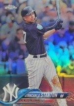 2018 Topps Chrome Refractor Giancarlo Stanton* Refractor Card 186 MLB NY Yankees - £5.42 GBP
