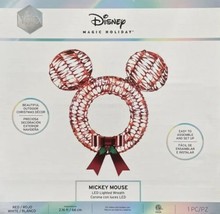 Disney Magic Holiday 25&quot; Mickey Mouse Lighted Wreath Christmas NEW Red C... - £48.61 GBP