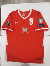 Robert Lewandowski Poland World Cup Qualifiers Stadium Soccer Jersey 2021-2022 - £71.94 GBP