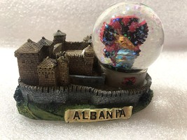 NEW VINTAGE ALBANIA BIG WATER BALL GLOBE-SPARKLES-ALBANIAN SOUVENIR- - £10.90 GBP