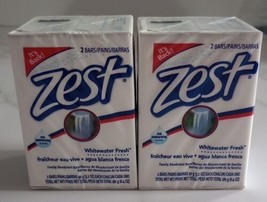 2x Zest Whitewater Fresh Family Deodorant Bars 2 Pks = 4 Bar Soaps New - £20.49 GBP