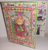 Vintage Lucy &amp; Me Lucy Rigg Christmas Santa Paper Doll Greeting Card w/Envelope - £6.25 GBP