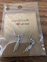 Feather Designer Fashionable Earrings Hook Stainless Steel - £7.84 GBP