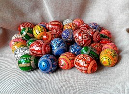 Set of 12 Small Wooden eggs Decorate for Easter Gift Pysanky Pysanka Handmade1,8 - £16.54 GBP