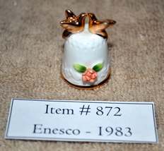 Thimble, Enesco, 1983, Bone China, # 872, antiques, collectables - $13.35