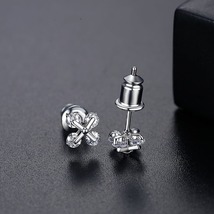 Cubic Zirconia &amp; Silver-Plated Cross Stud Earrings - £11.05 GBP