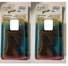 N.H N176-347 Chair Brace 1&#39;&#39; L x 3/4&#39;&#39; W Steel Antique Bronze 4-ct (2-PACK) - $36.84 MXN