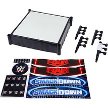 Mattel WWE Superstar Ring Playset with Spring-Loaded Mat, 4 Event Apron ... - $65.99