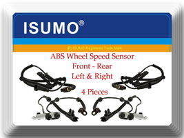 4 ABS Wheel Speed Sensor Front Rear L&amp;R Fits:Town &amp; Country Grand Caravan 08-11 - £34.86 GBP