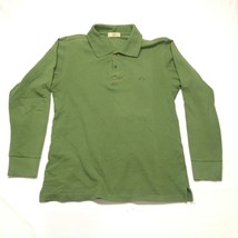 Karaca Polo Rugby Shirt Mens L Green Long Sleeve Collared Chest Logo Cotton - £18.45 GBP