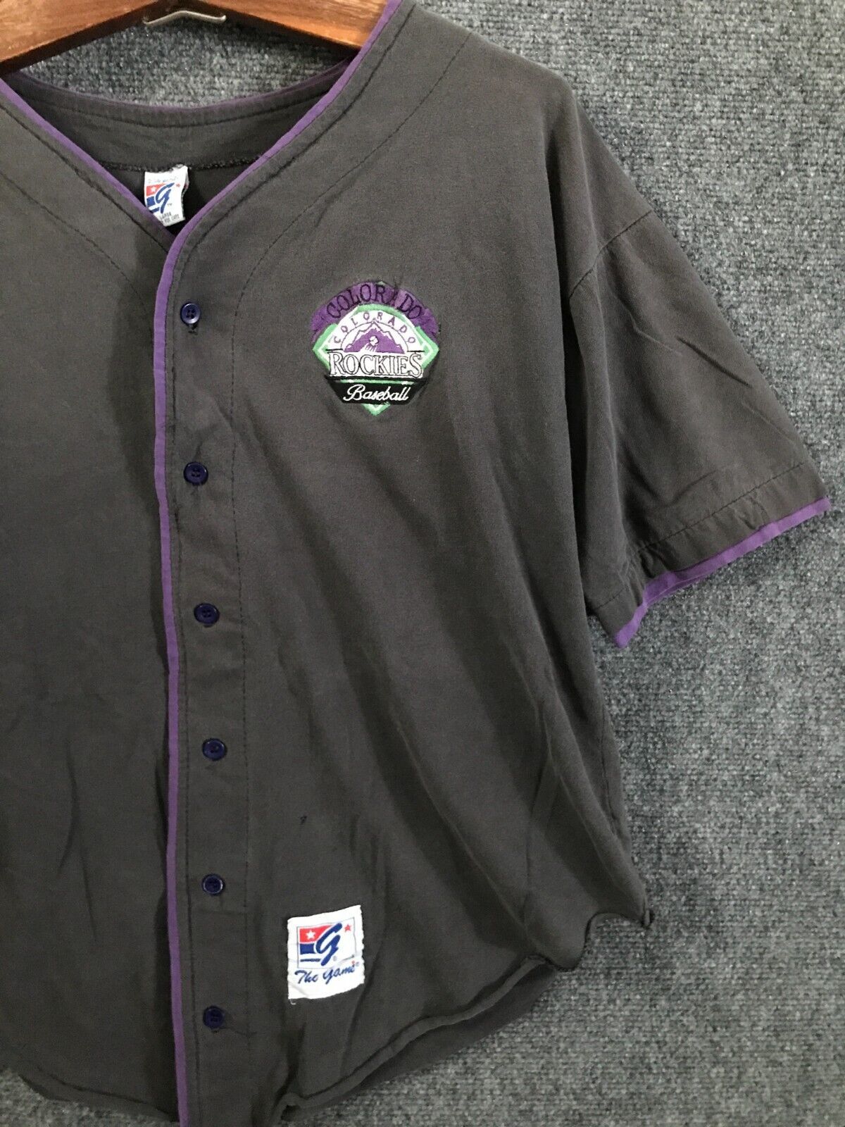 Vintage Colorado Rockies 92" Shirt/Jersey Collector Series Large By The Game Item image 2