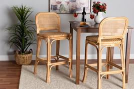Cardiff Natural Brown Rattan Bar Stool - $6,146.36 MXN