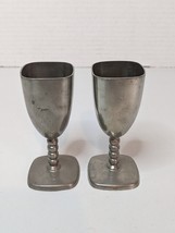 Vtg Norway Pewter Cordials Cups Shot Glasses BM Seagull Pewter Set 2 662/1 - £18.35 GBP