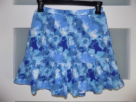 Lands&#39; End Tiered Blue Celestial Print W/Pockets Skort Size L (10/12) Gi... - $19.00