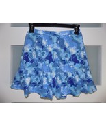 Lands&#39; End Tiered Blue Celestial Print W/Pockets Skort Size L (10/12) Gi... - $24.92 CAD
