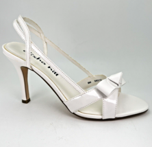 Alisha Hill Angelina White 3&quot; High Heel Women&#39;s Shoes Patent Bow Sandal ... - £22.72 GBP