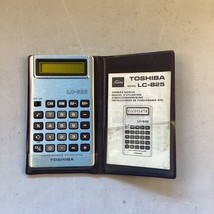 Vintage Toshiba Calculator LC-825 with Case &amp; Manual - $13.85