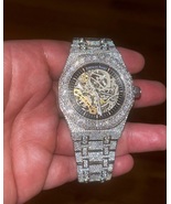 Fully Iced Out Hip Hop Watch Moissanite Diamond Watch 41mm - £385.65 GBP