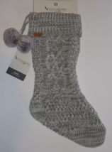 Koolaburra By Ugg Carla Christmas Holiday Stocking Gray Wild Dove Knit New - £25.53 GBP
