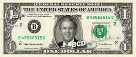 GEORGE BUSH on a REAL Dollar Bill President Cash Money Collectible Memorabilia C - £6.20 GBP