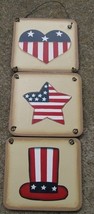   2013-Hat Star and Heart Plaque Wood Sign  - $2.95