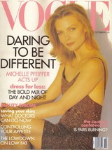 1991 Vogue October Michelle Pfeiffer Norman Mailer Philip Treacy Paris Couture - £88.05 GBP