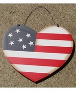 84 - Patriotic Heart Wood Sign - $2.25