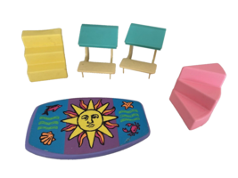 Barbie Random Furniture / Other Pieces Lot 90s / 2000s Desks Stairs Surf... - €20,28 EUR