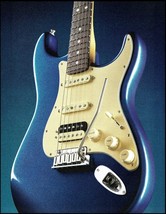 Fender American Ultra Series Blue Stratocaster guitar 8 x 11 pin-up photo - £3.31 GBP