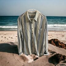 Tommy Bahama Men's Size L Button Down Stripe Blue White Green Long Sleev... - €17,81 EUR Tommy Bahama Men's Size L Button Down Stripe Blue White Green Long Sleev... - €17,81 EUR