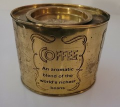 Coffee Brass Kitchen Canister Made In India? Vintage 1970&#39;s - £13.51 GBP