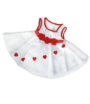 "Adorable Hearts" Dress Outfit Fits Most 14" - 18" Build-a-bear, teddy mountain - £13.64 GBP