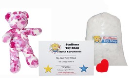 Make Your Own Stuffed Animal Mini 8 Inch &quot;Cammie&quot; the Pink Camo Bear - No Sew... - £13.57 GBP