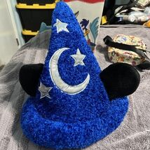 Disney Parks Mickey Mouse Blue Fantasia Sorcerer's Wizard Hat with Ears 15” - $24.74