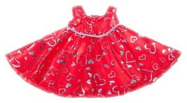 Red and Silver Heart Dress Fits Most 8"-10" Webkinz, Shining Star and 8"-10" ... - $10.77