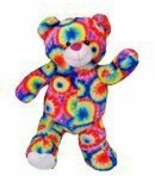 Tie Dye Psychedelic Rainbow Recordable Talking 8&quot; Hipster Teddy Bear - $29.93 CAD