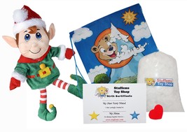 Jingle the Christmas Elf 16" Make Your Own Stuffed Animal- No Sew - Kit with ... - £16.99 GBP