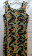 Bob Makie Wearable Art Women dress sleeveless medium bird of paradise tropical - £19.42 GBP