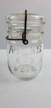 1 Small Clear Ball Glass Jars with Metal Locking Lids  - £2.75 GBP
