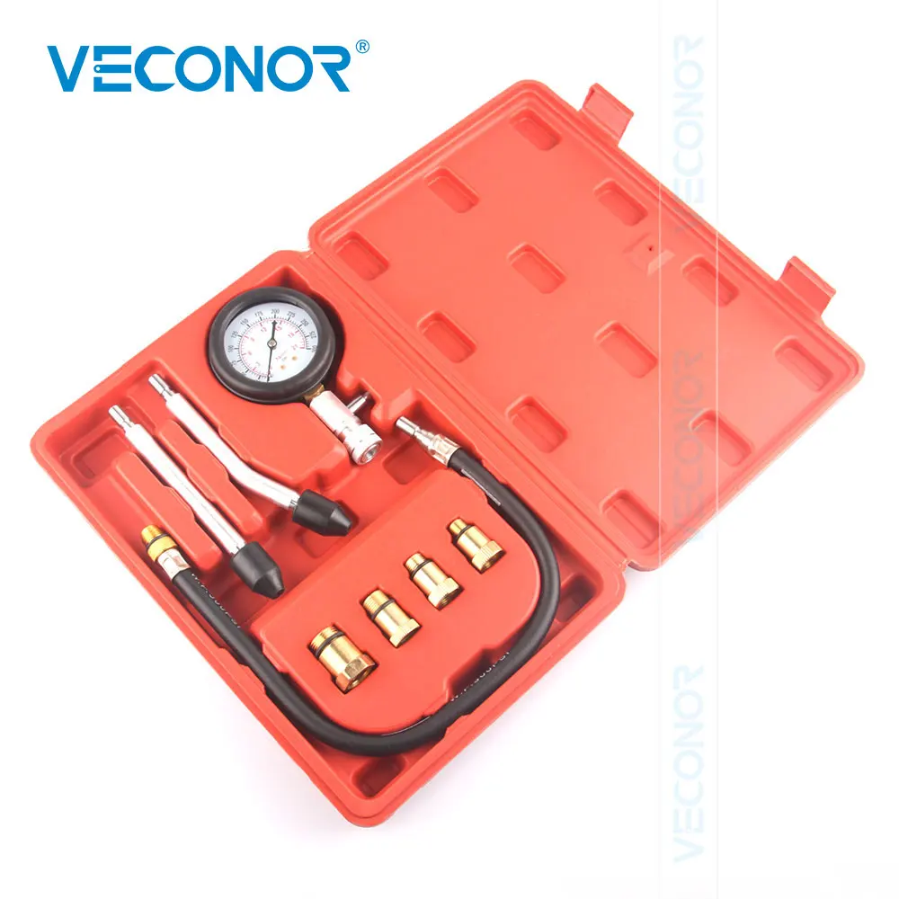 Petrol Engine Pressure Gauge Tester Set Cylinder Compression Gas Engine Set Leak - $116.95